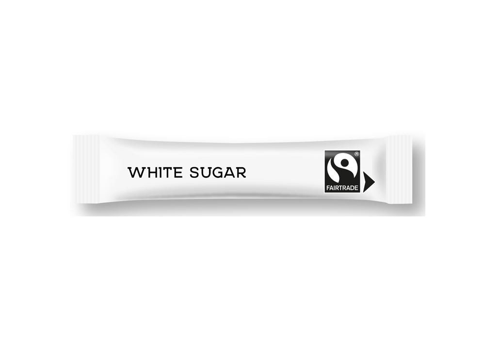 White Sugar Sticks Fairtrade 1000 pcs