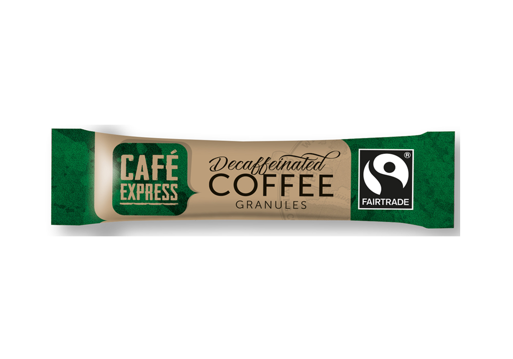 Cafe Express Fairtrade - Freeze Dried Decaffeinated Coffee Sticks 500 pcs